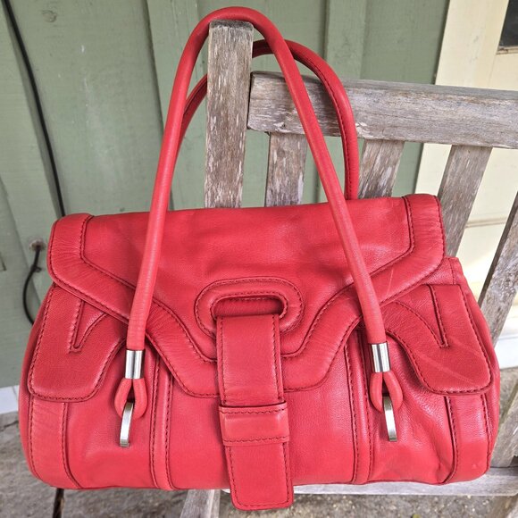 BOTKIER Red Leather Bag Purse